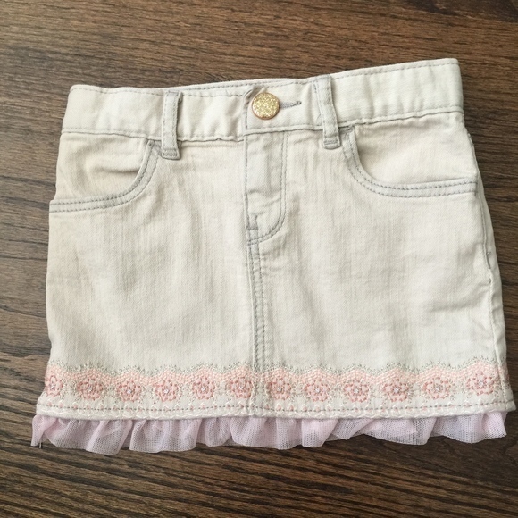 EUC BabyGap Size 4 Grey Jean Skirt - Picture 1 of 6